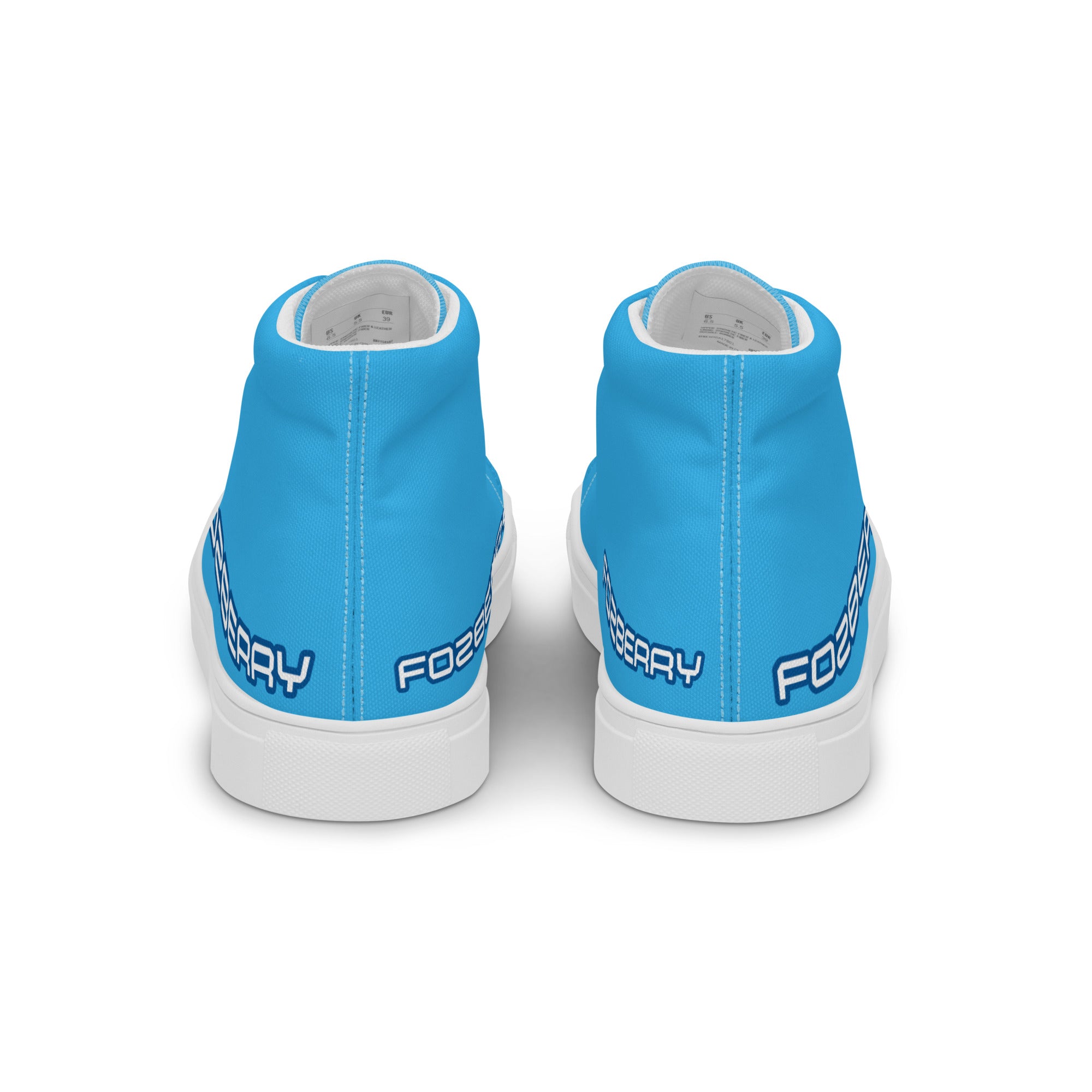 Fozberry Men’s Blue High Top Canvas Sneakers