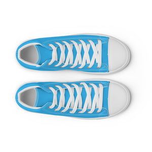Fozberry Men’s Blue High Top Canvas Sneakers
