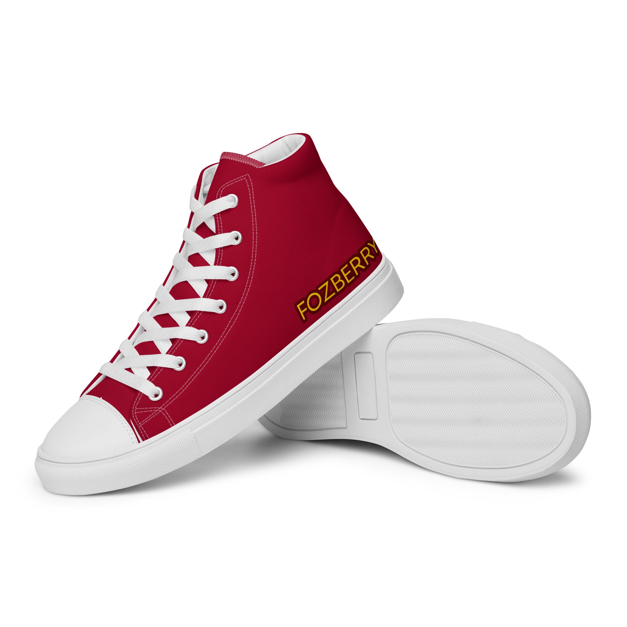 Fozberry Men’s Maroon High Top Canvas Sneakers