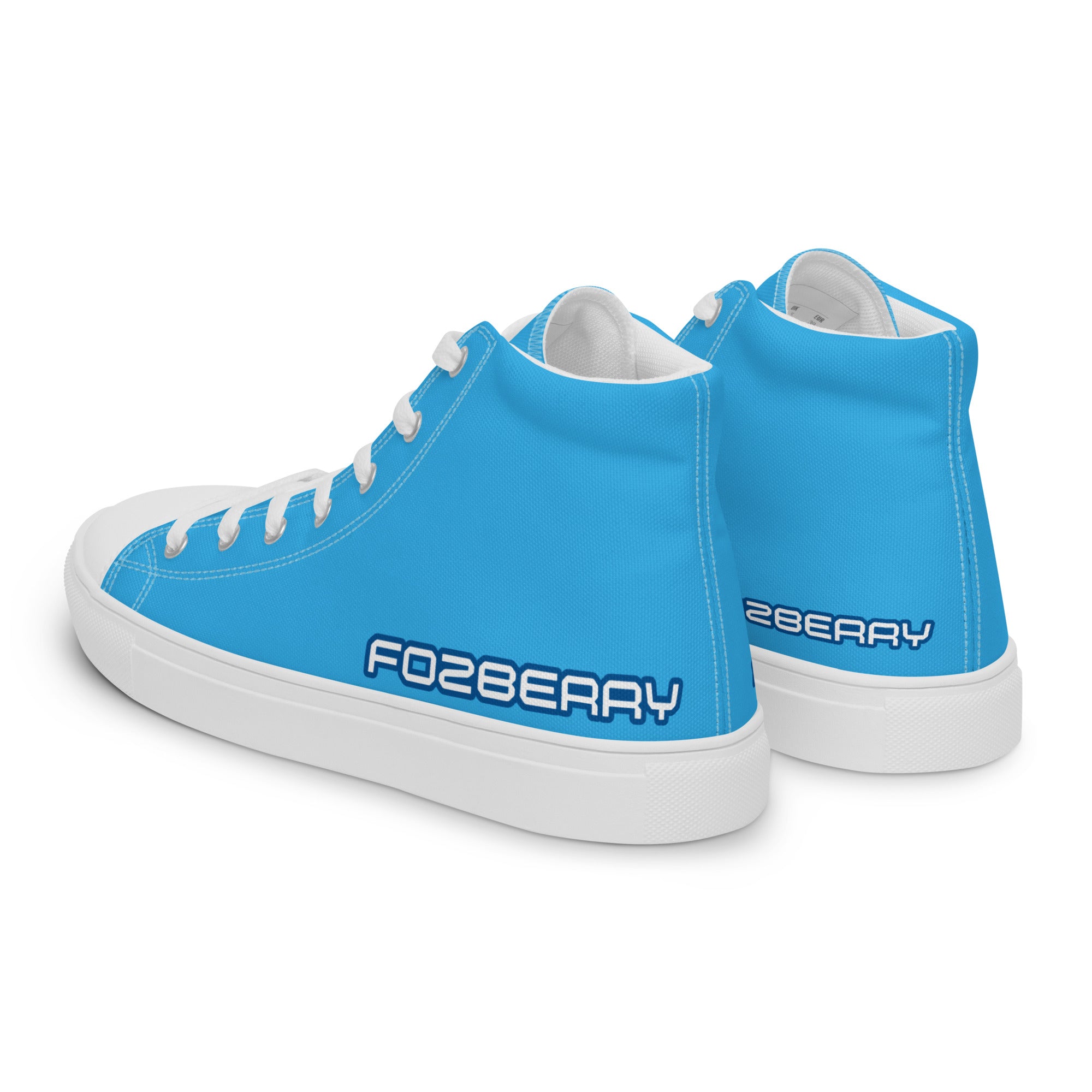 Fozberry Men’s Blue High Top Canvas Sneakers