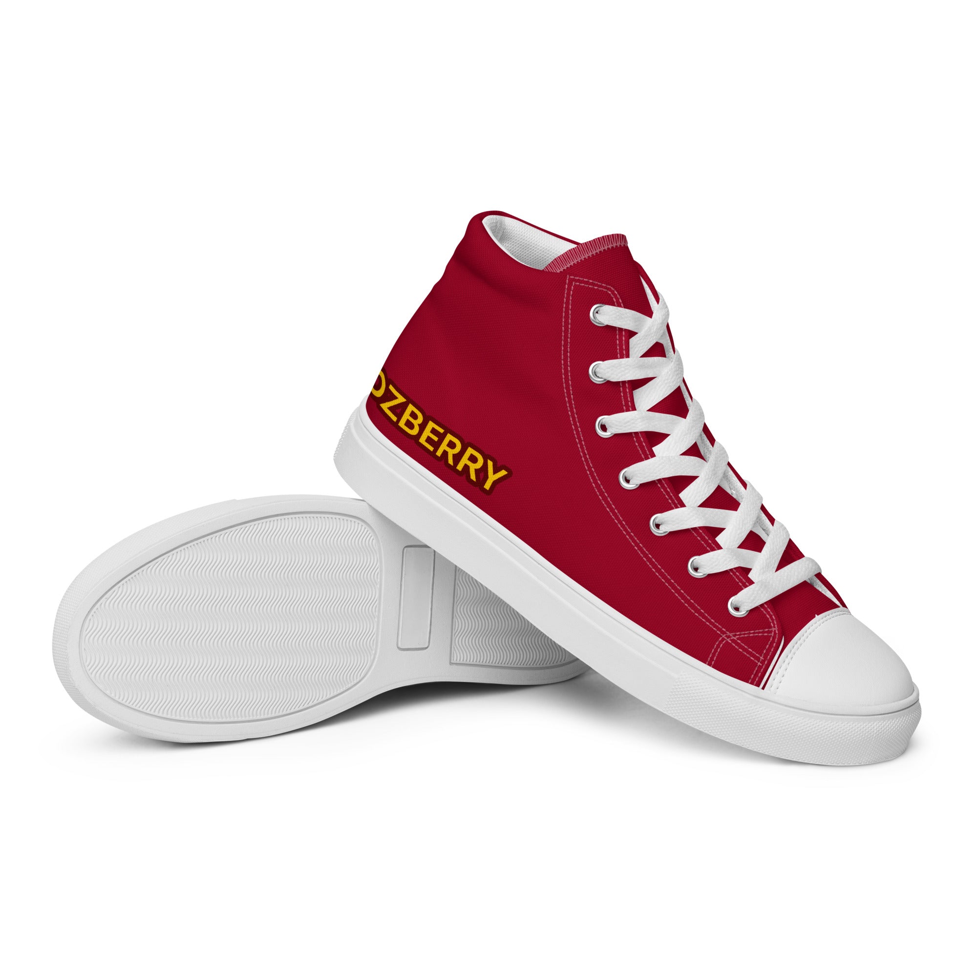 Fozberry Men’s Maroon High Top Canvas Sneakers