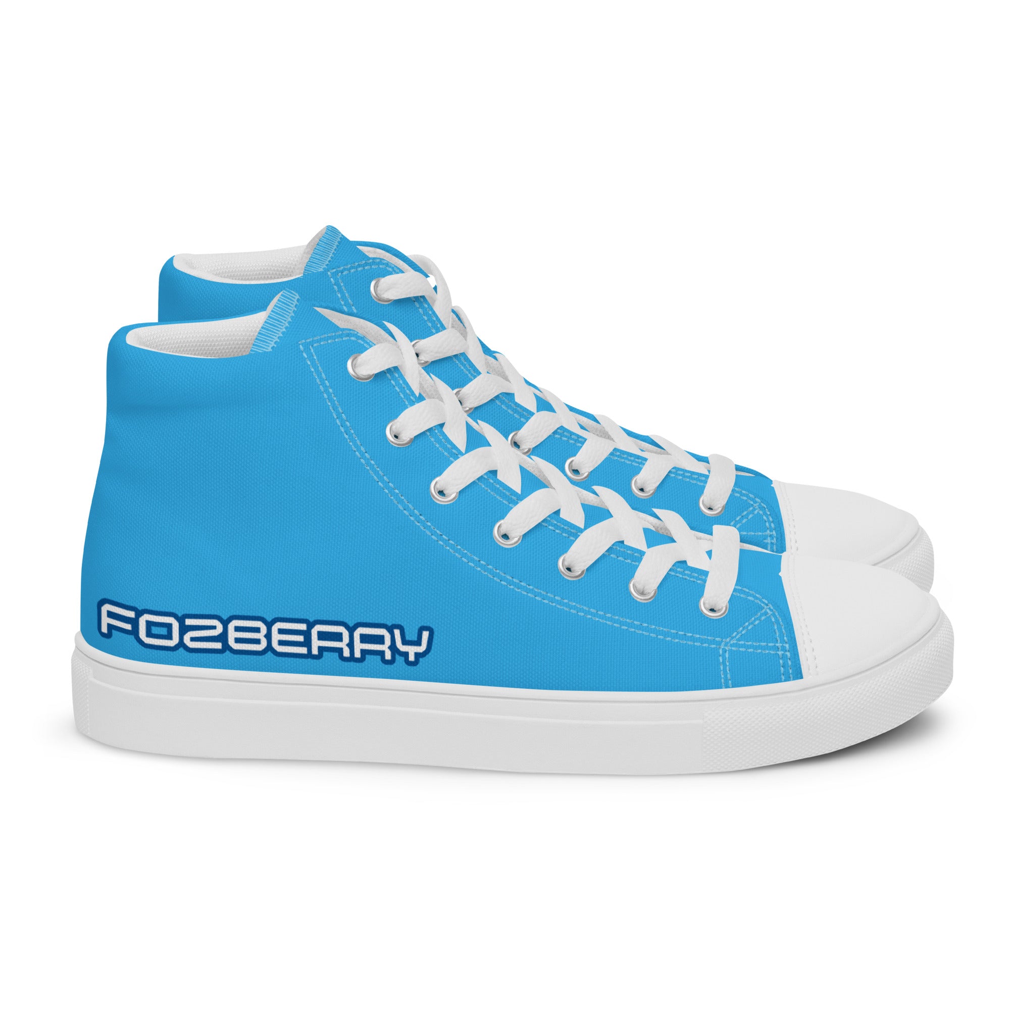 Fozberry Men’s Blue High Top Canvas Sneakers