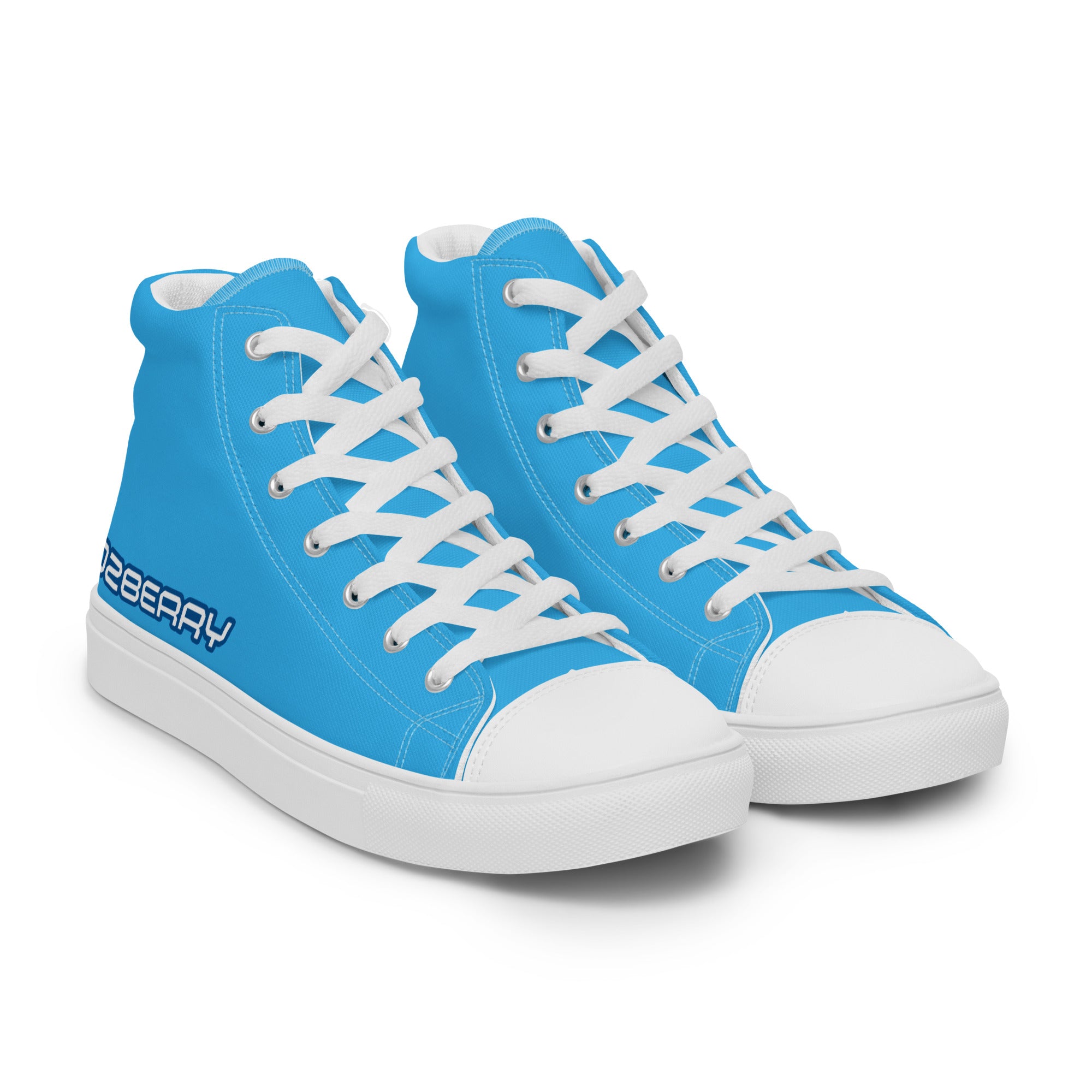 Fozberry Men’s Blue High Top Canvas Sneakers