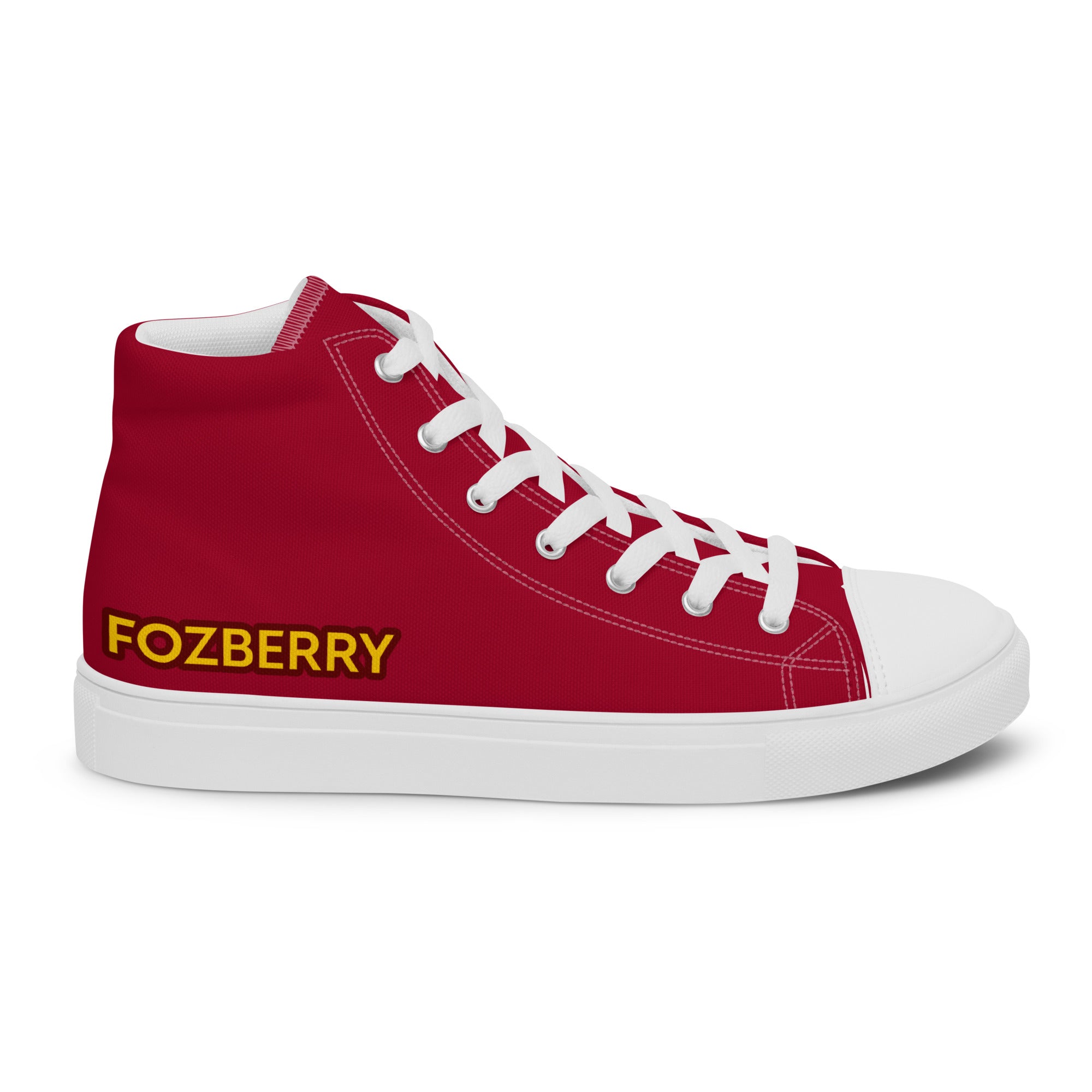 Fozberry Men’s Maroon High Top Canvas Sneakers