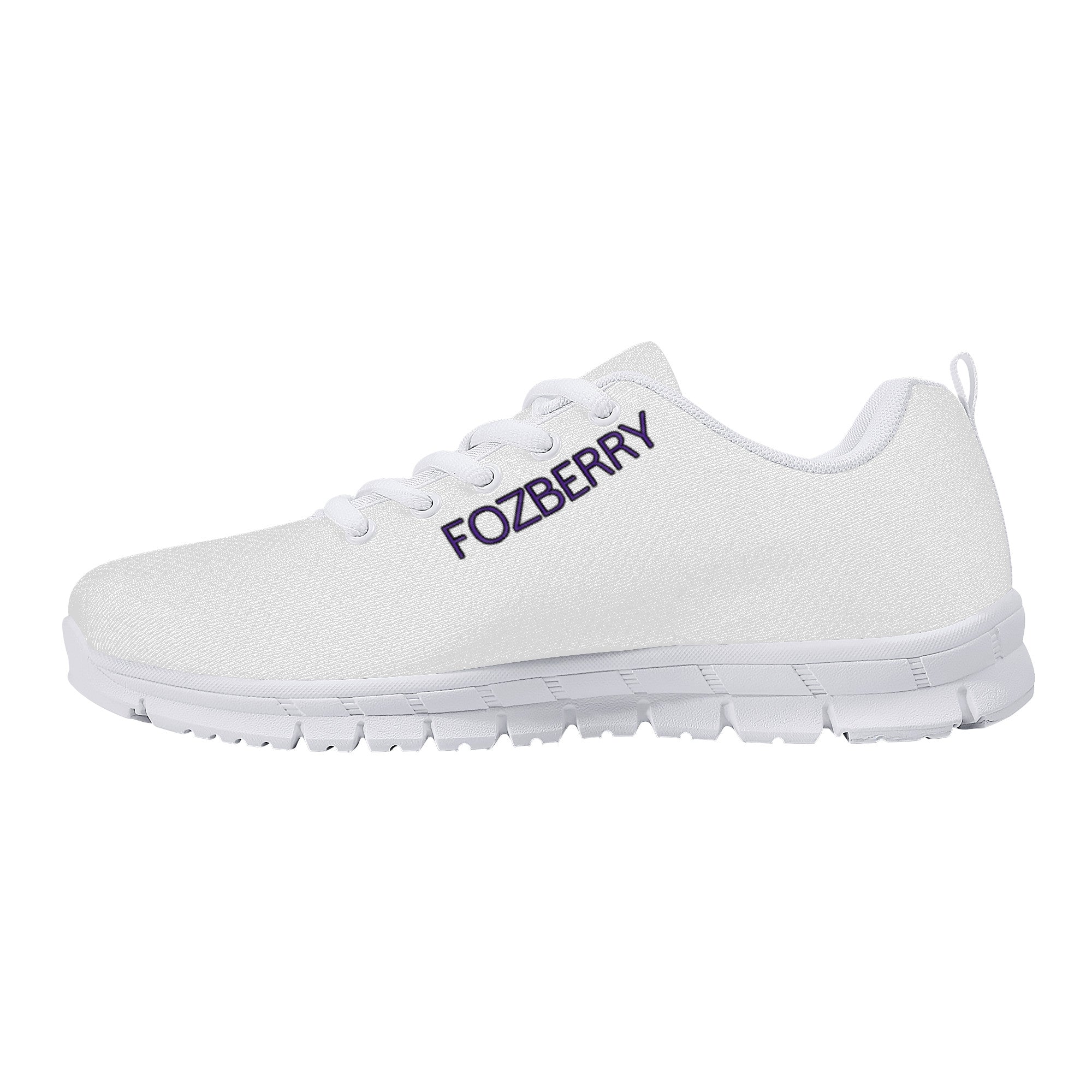 Fozberry Men White with Purple and White Sneakers