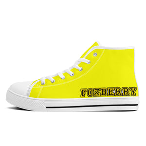 Fozberry Men and Women Yellow with Black and Yellow Canvas Sneakers