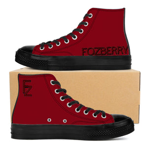 Fozberry Women Red with Fiery Red and Black High-Top Sneakers