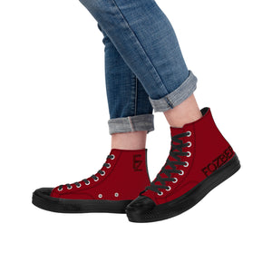 Fozberry Women Red with Fiery Red and Black High-Top Sneakers