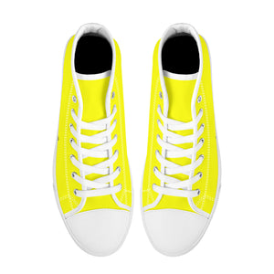 Fozberry Men and Women Yellow with Black and Yellow Canvas Sneakers