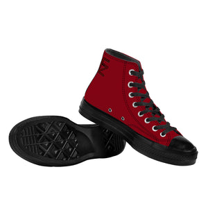 Fozberry Women Red with Fiery Red and Black High-Top Sneakers