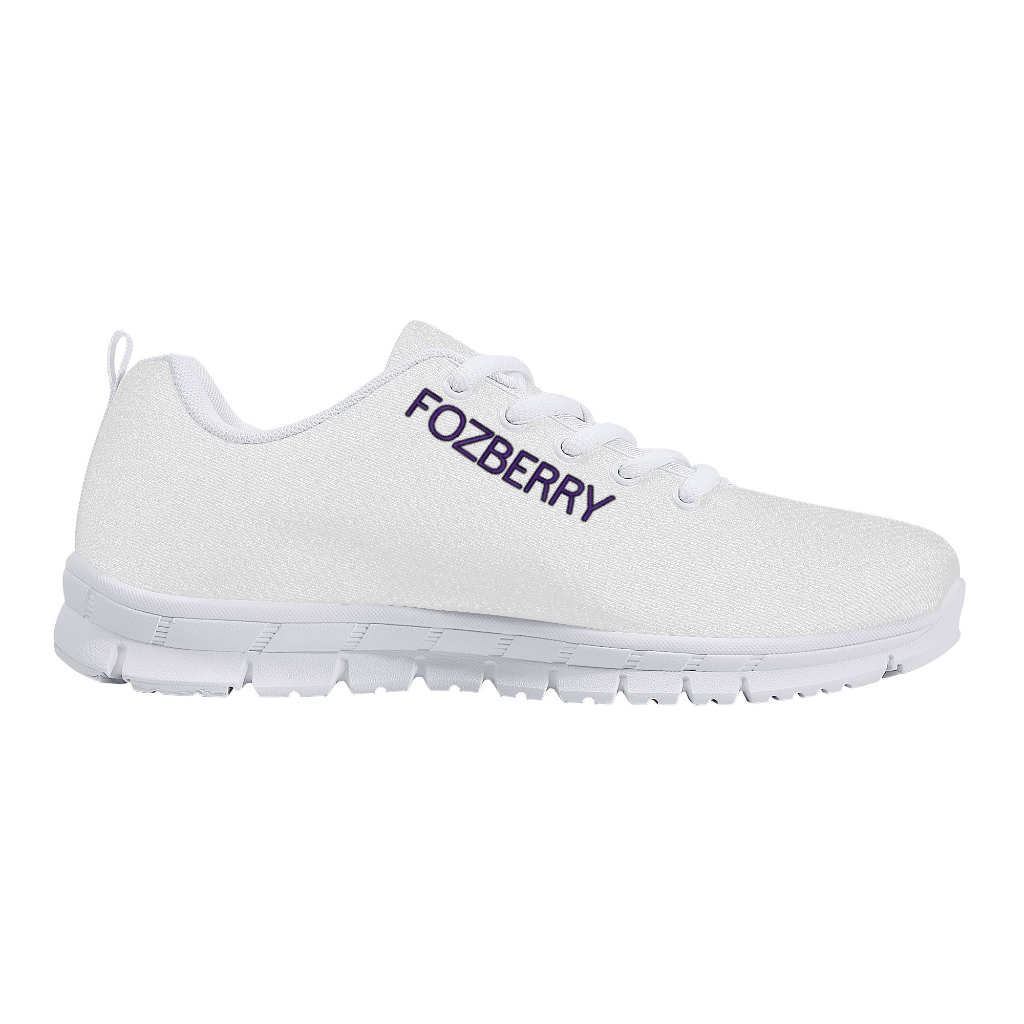 Fozberry Men White with Purple and White Sneakers
