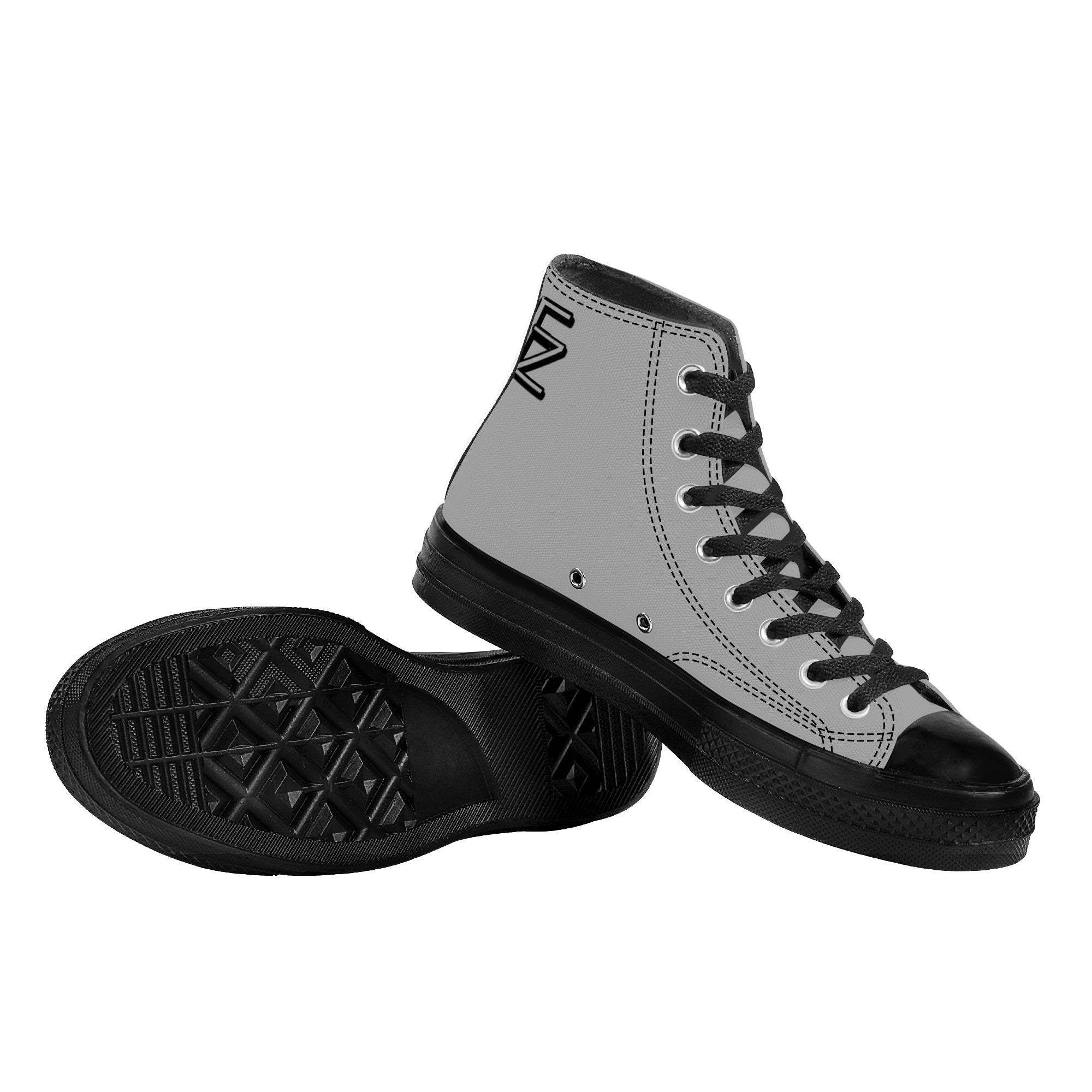 Fozberry Women Gray with Black and Gray High-Top Sneakers