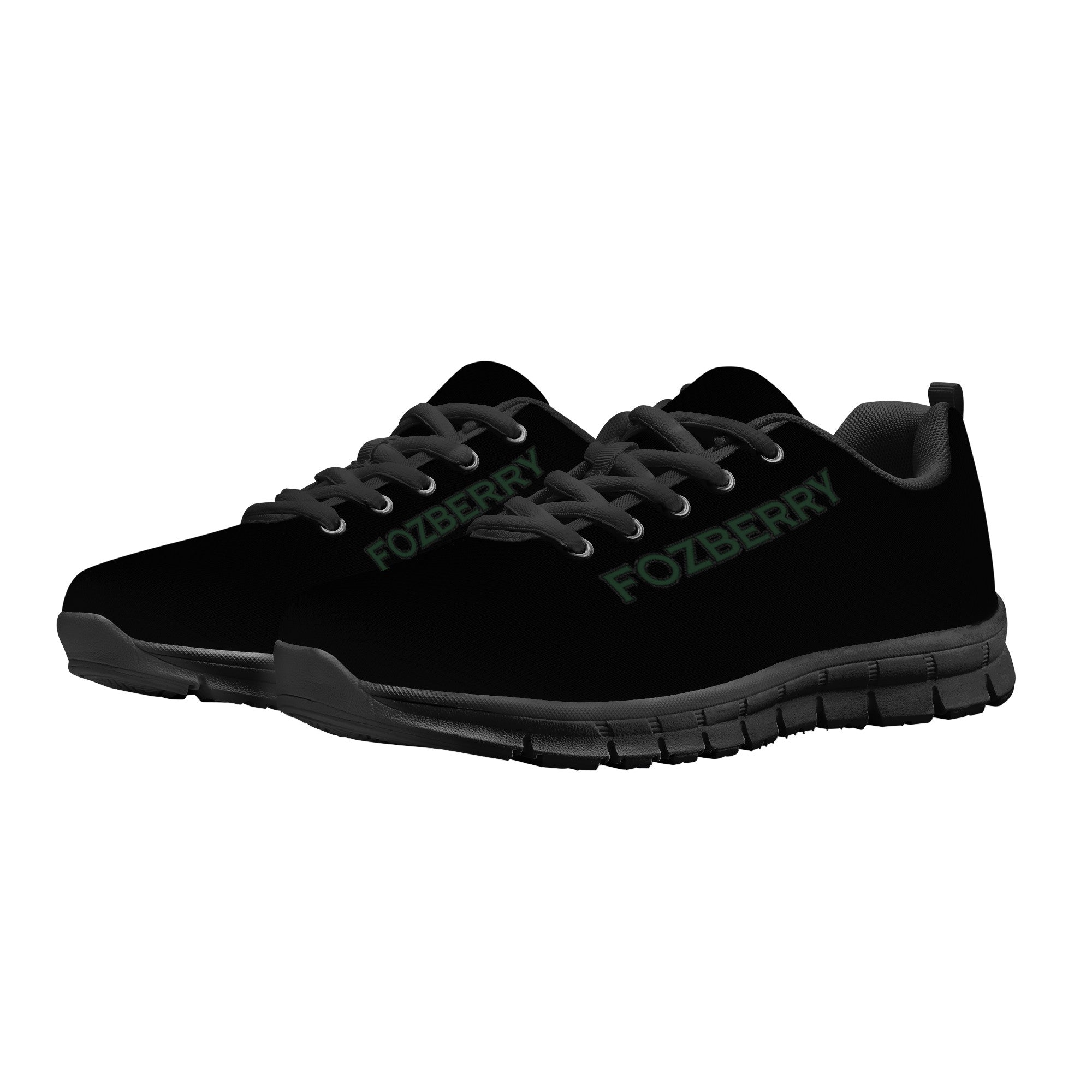 Fozberry Men Black with Forest Green and Black Sneakers
