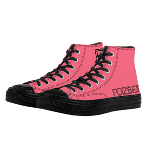 Fozberry Women Pink with Black and Pink High - Top Sneakers