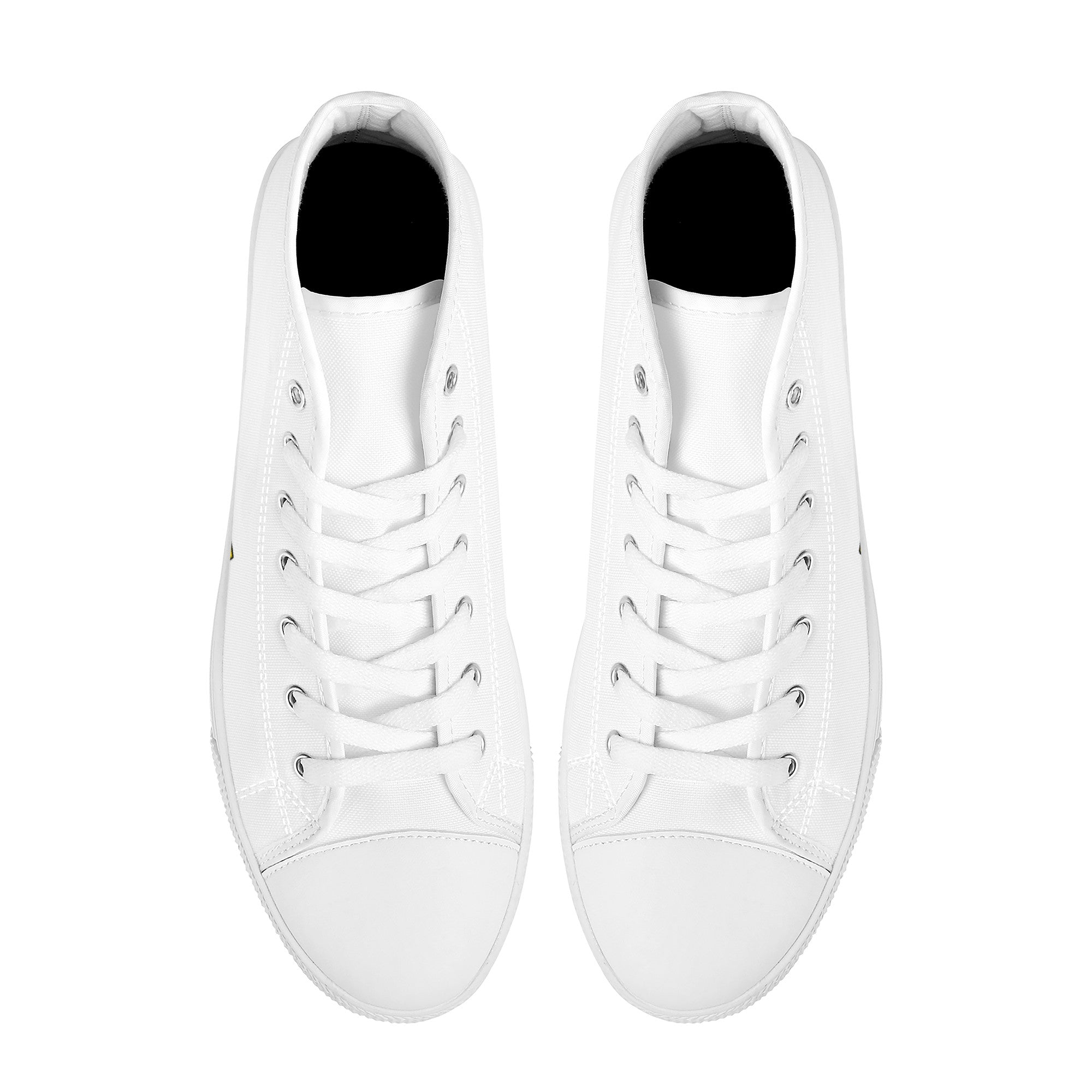 Fozberry Men and Women White with Yellow and Black Sneakers