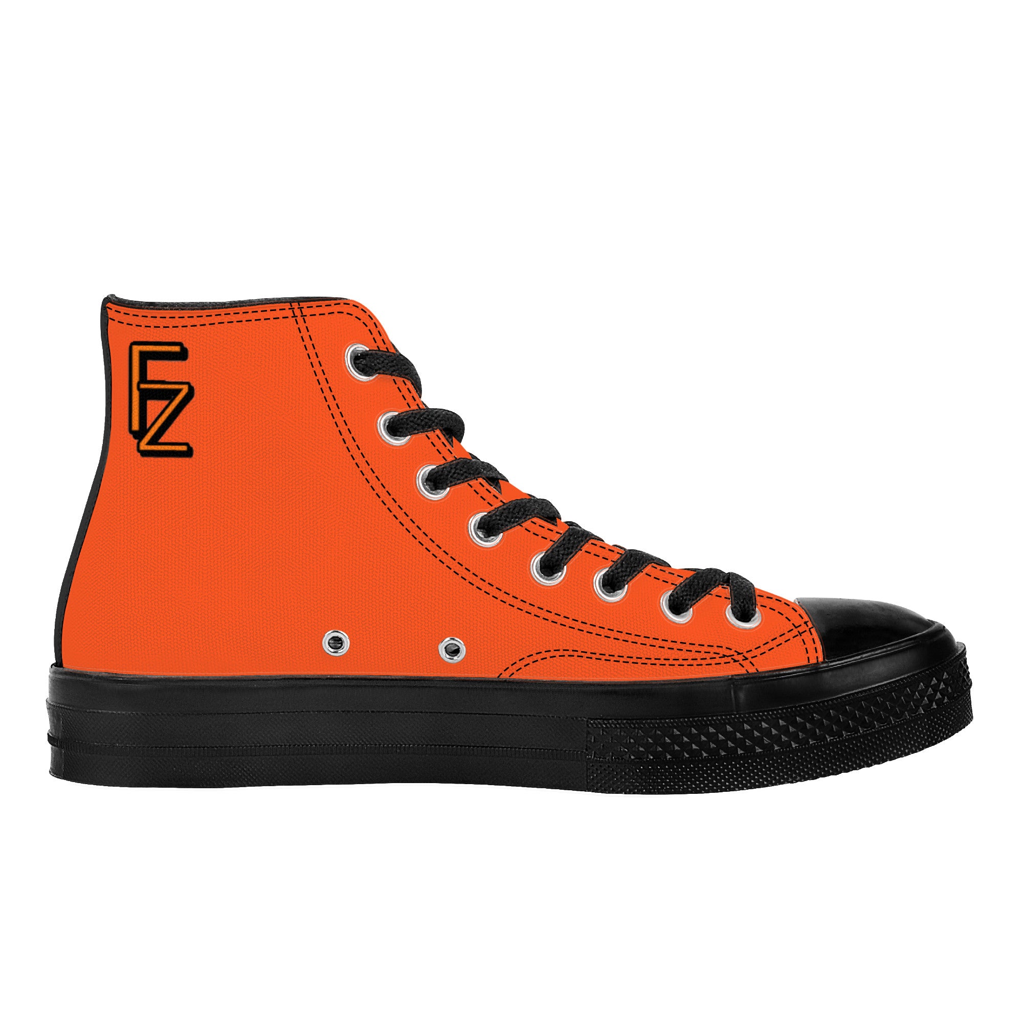 Fozberry Women Orange with Black and Orange High-Top Sneakers