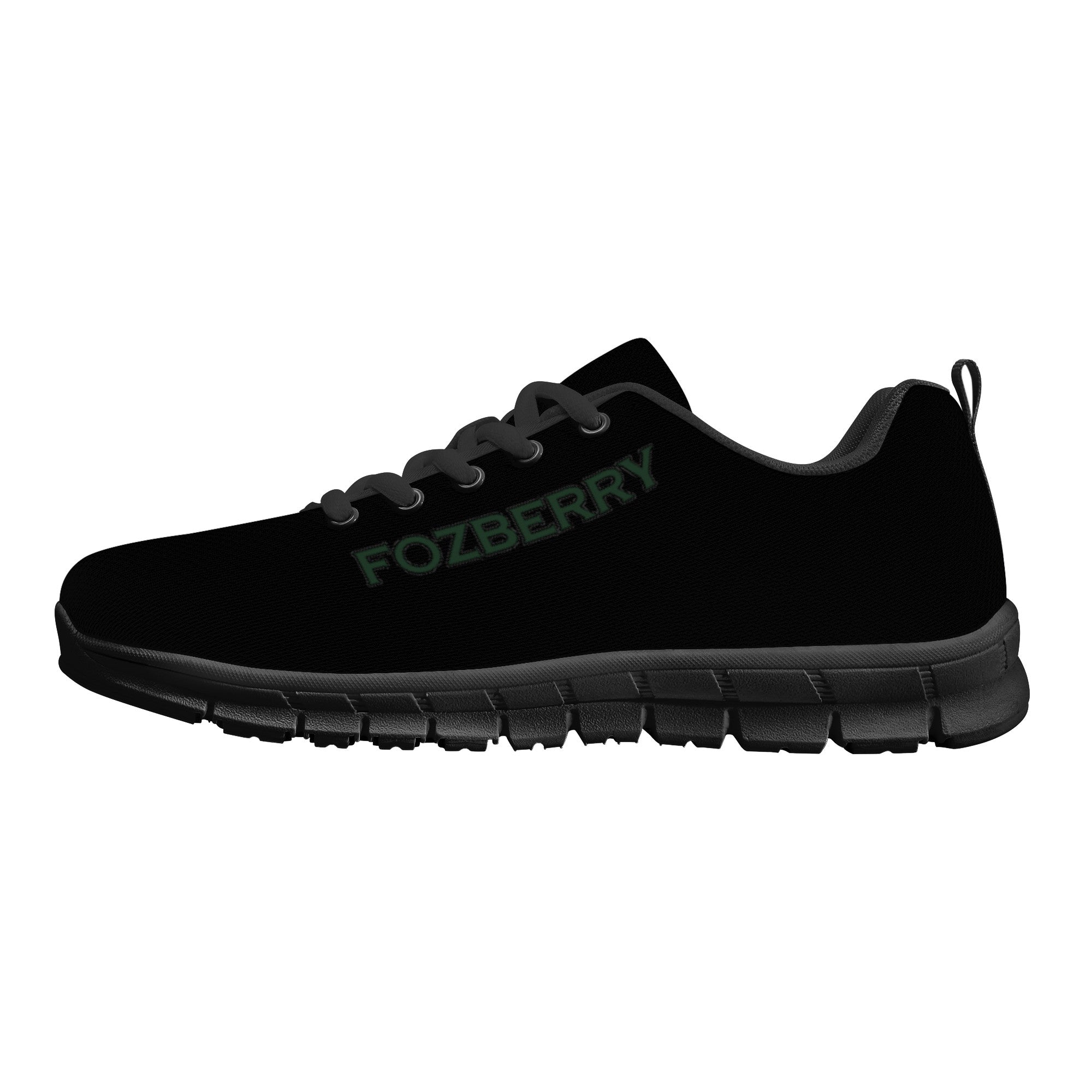 Fozberry Men Black with Forest Green and Black Sneakers