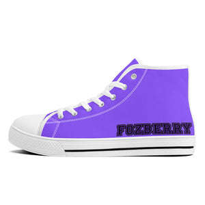 Fozberry Men and Women Purple with Black and Purple Canvas Sneakers