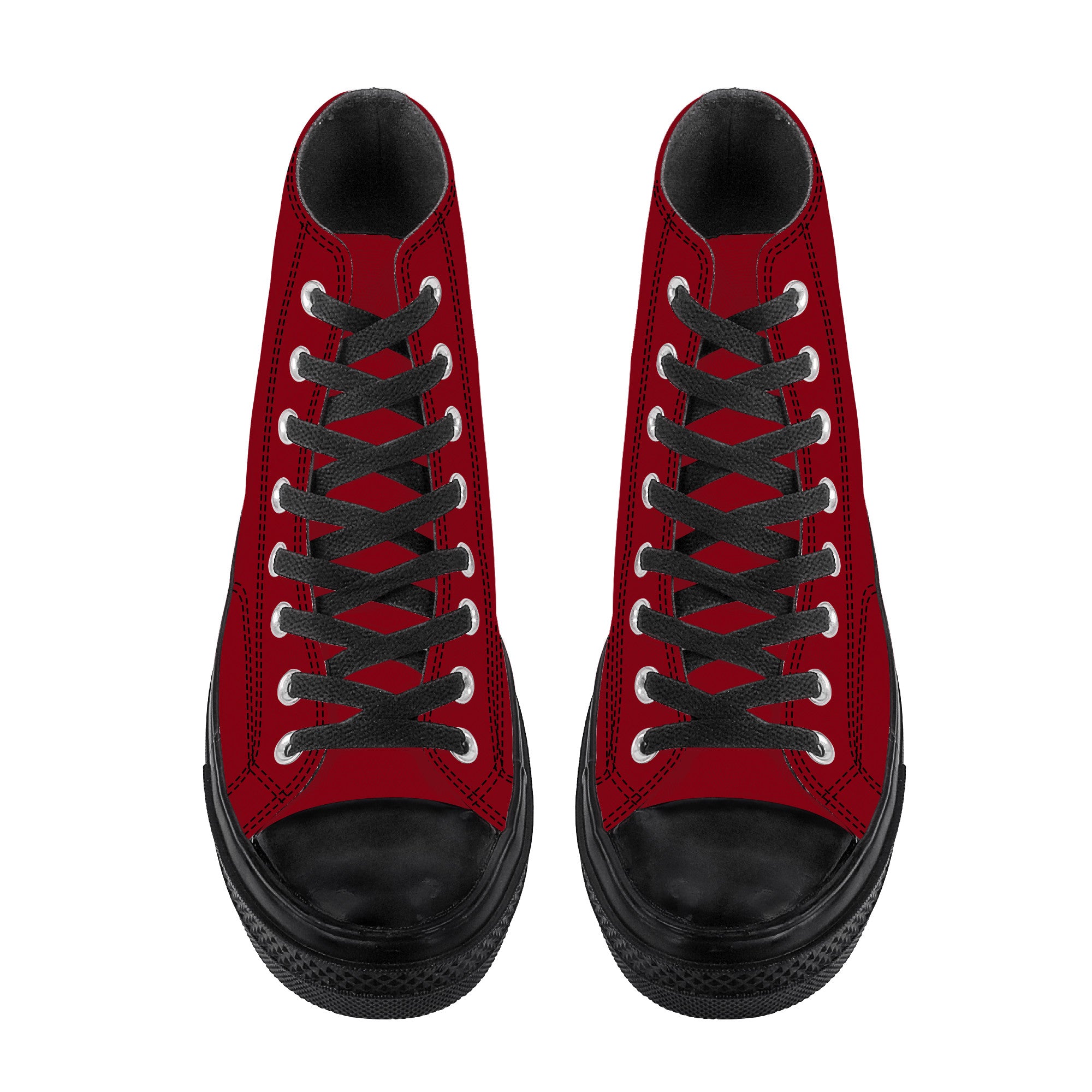 Fozberry Women Red with Fiery Red and Black High-Top Sneakers