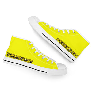 Fozberry Men and Women Yellow with Black and Yellow Canvas Sneakers