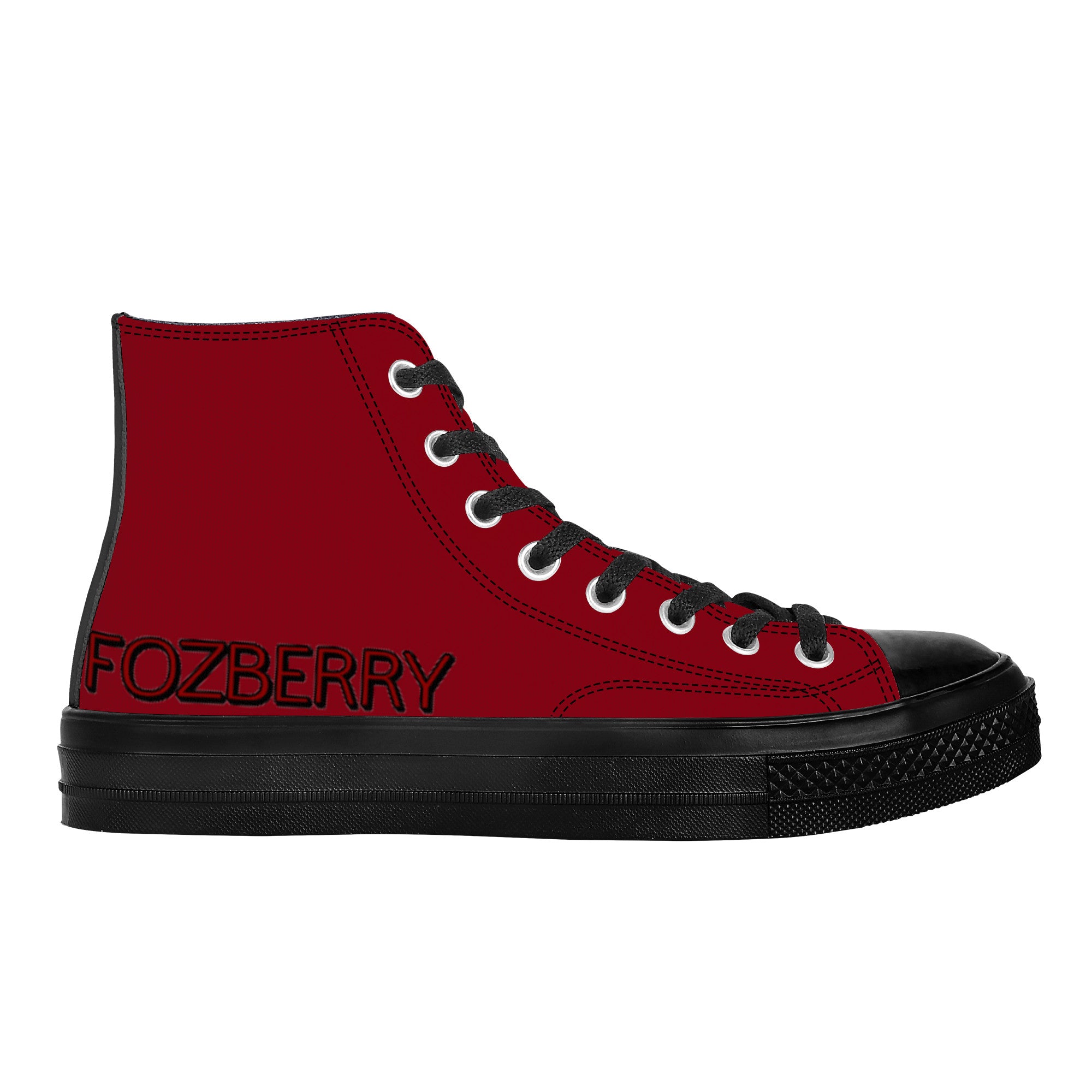 Fozberry Women Red with Fiery Red and Black High-Top Sneakers