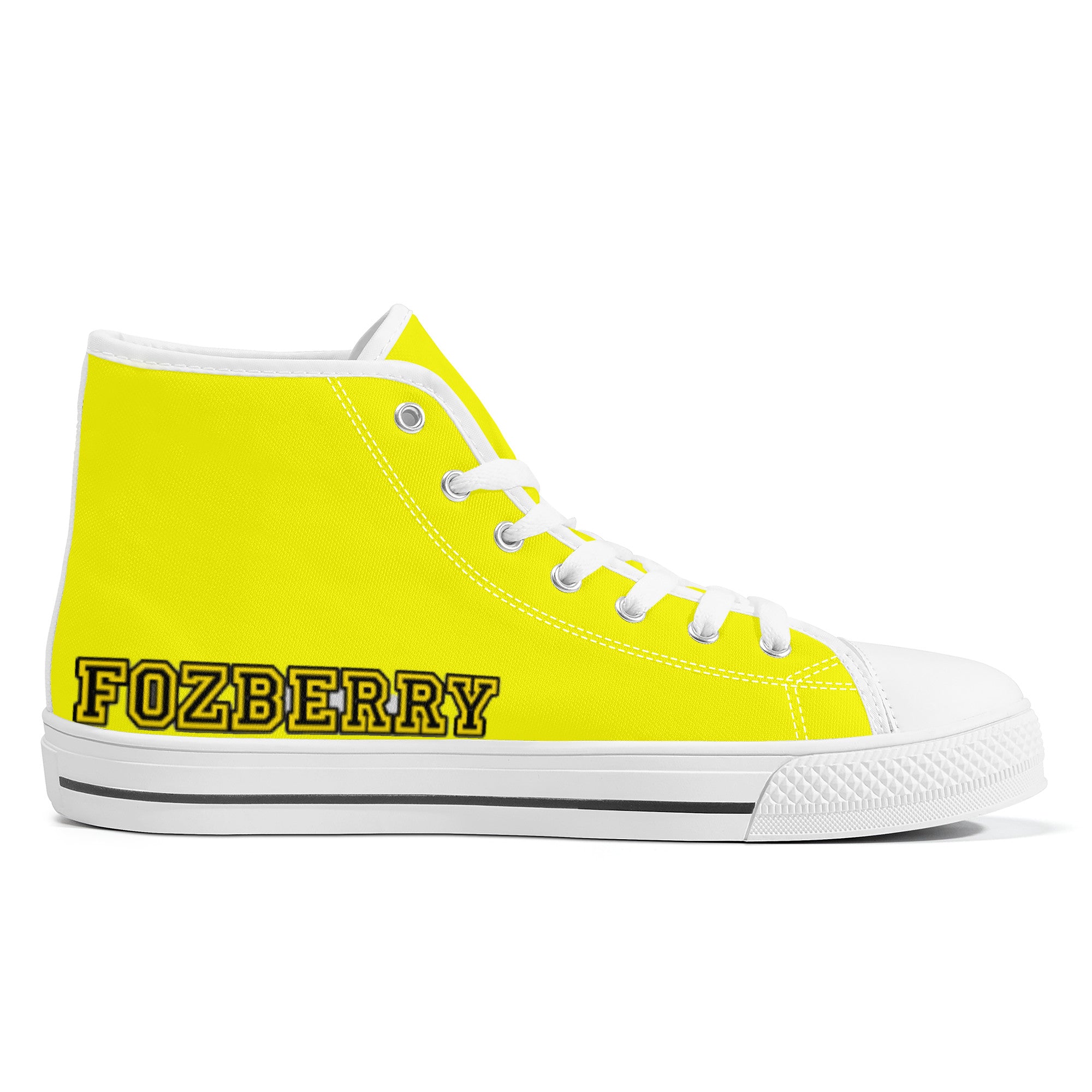 Fozberry Men and Women Yellow with Black and Yellow Canvas Sneakers