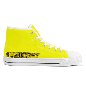 Fozberry Men and Women Yellow with Black and Yellow Canvas Sneakers
