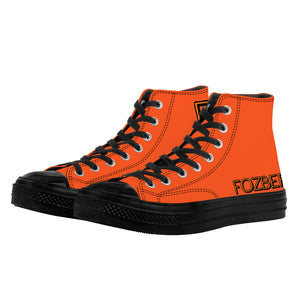 Fozberry Women Orange with Black and Orange High-Top Sneakers
