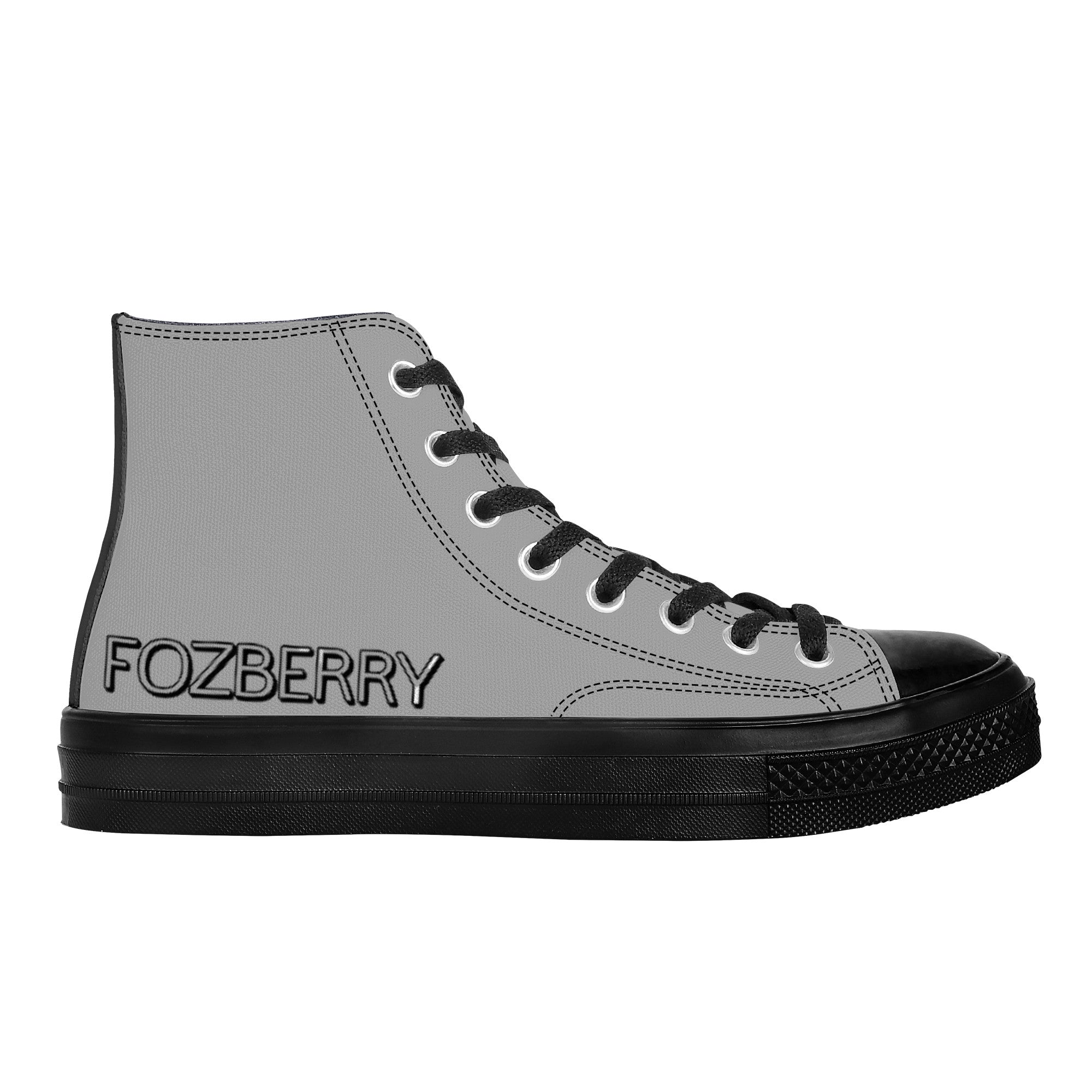 Fozberry Women Gray with Black and Gray High-Top Sneakers