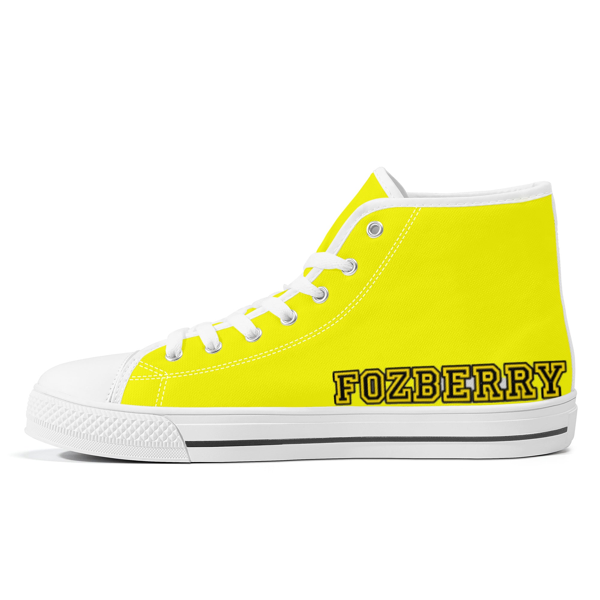 Fozberry Men and Women Yellow with Black and Yellow Canvas Sneakers