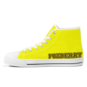 Fozberry Men and Women Yellow with Black and Yellow Canvas Sneakers