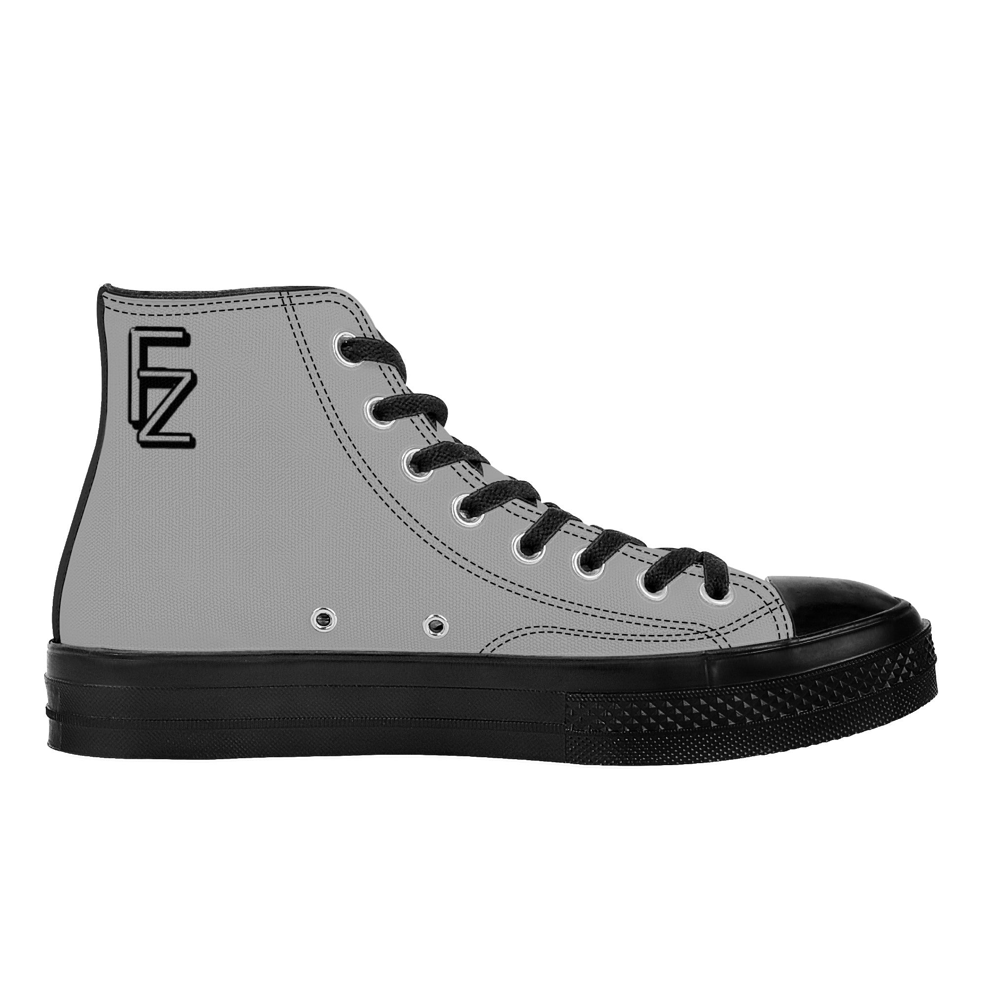 Fozberry Women Gray with Black and Gray High-Top Sneakers