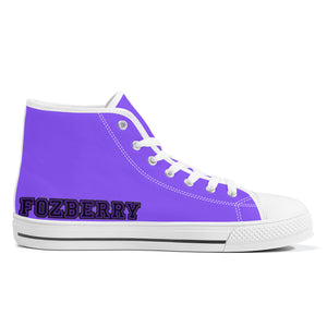 Fozberry Men and Women Purple with Black and Purple Canvas Sneakers