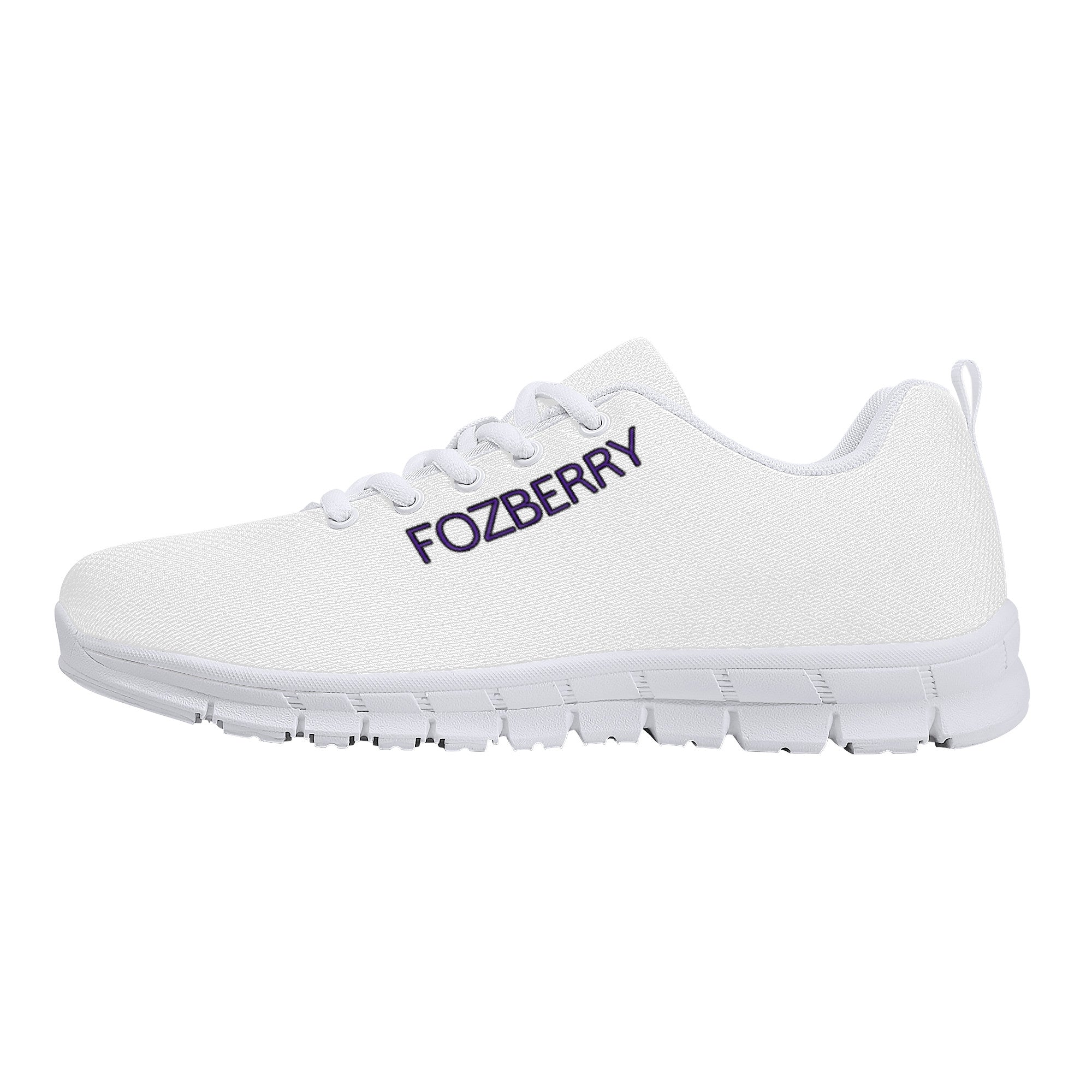 Fozberry Men White with Purple and White Sneakers