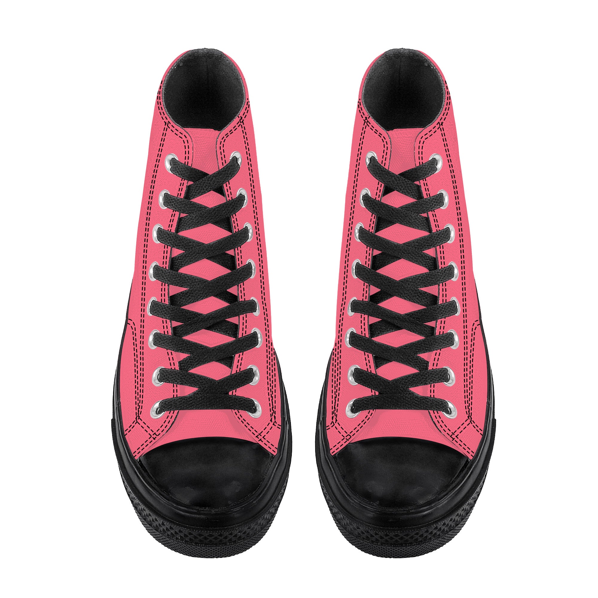 Fozberry Women Pink with Black and Pink High - Top Sneakers