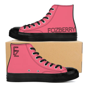 Fozberry Women Pink with Black and Pink High - Top Sneakers