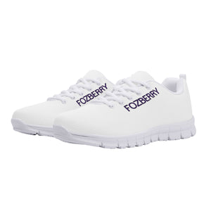 Fozberry Men White with Purple and White Sneakers