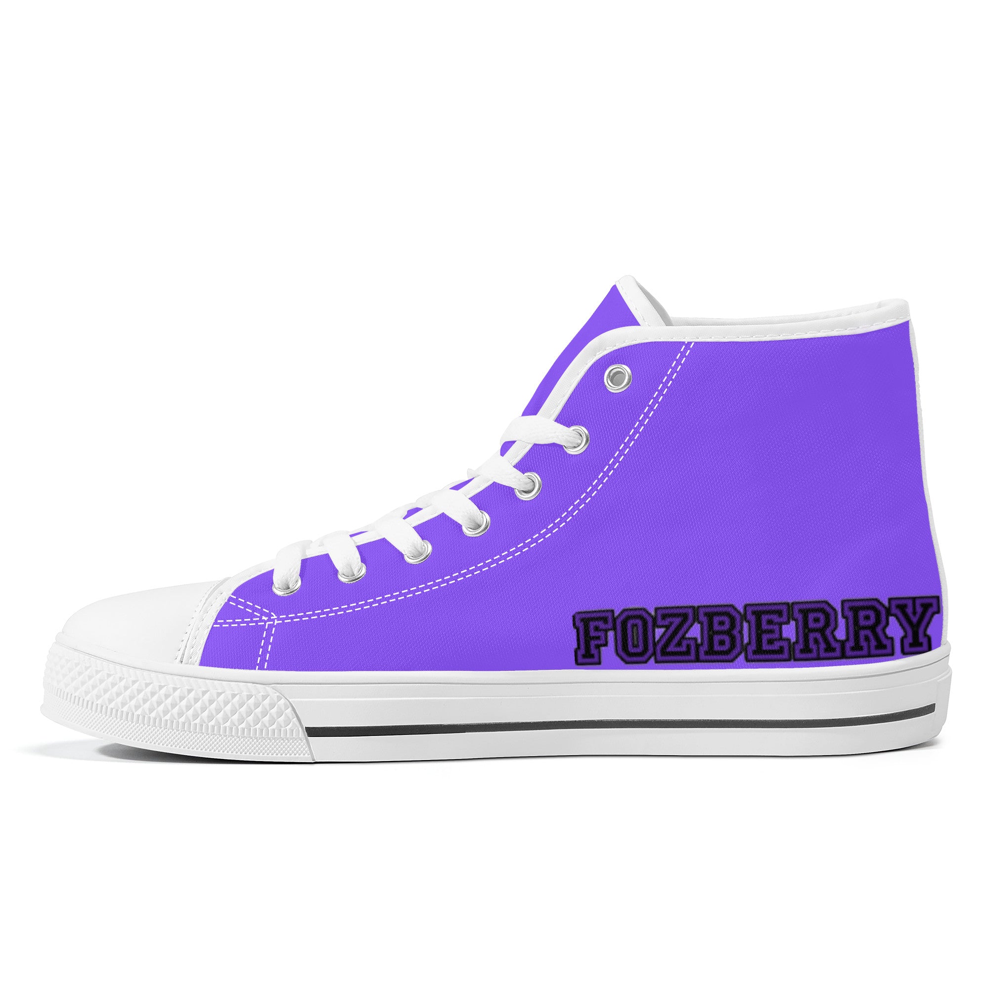 Fozberry Men and Women Purple with Black and Purple Canvas Sneakers