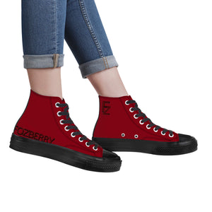 Fozberry Women Red with Fiery Red and Black High-Top Sneakers