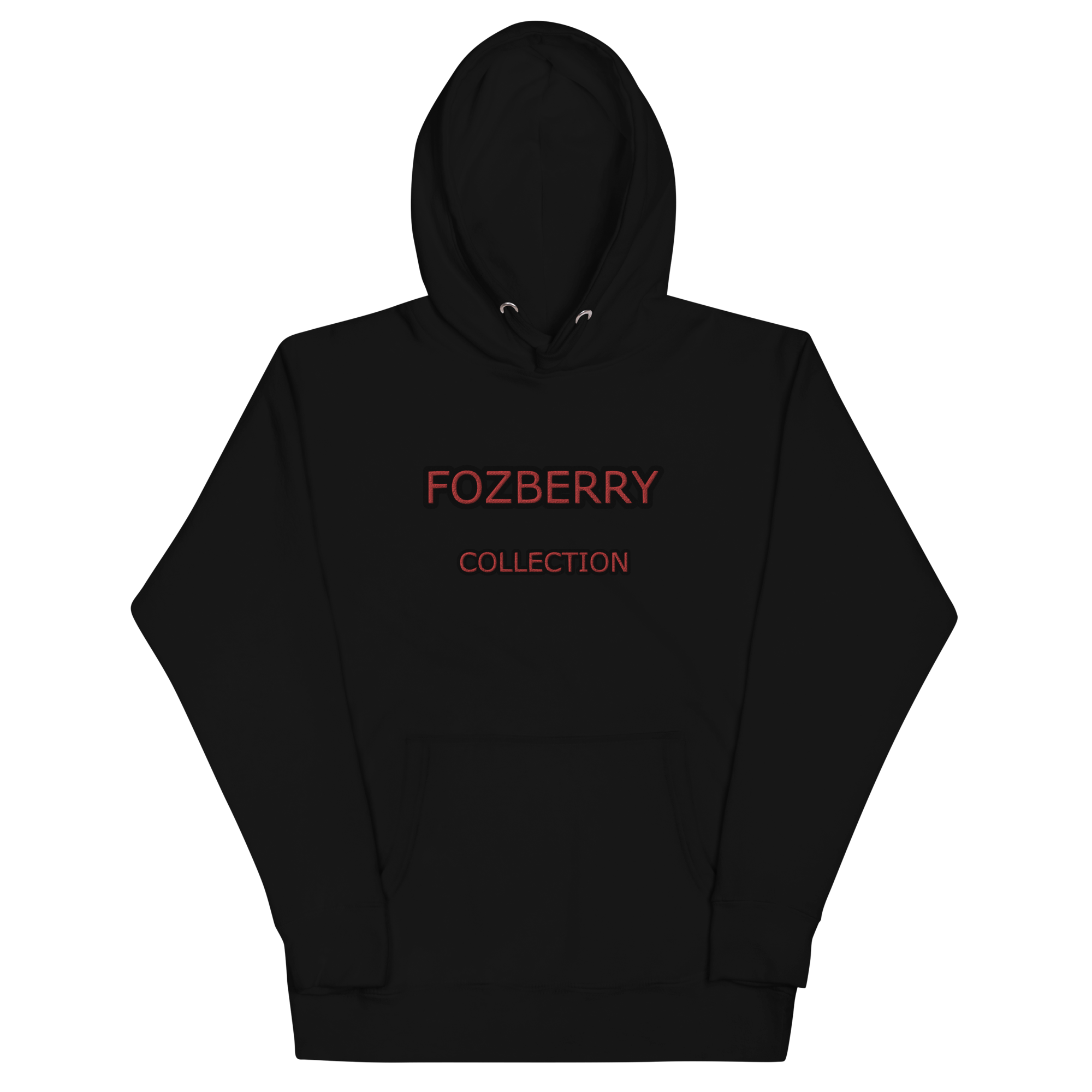 Fozberry Men and Women Red with Black Hoodie