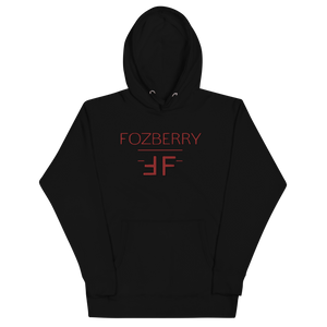 Fozberry Men and Women Red with Black Hoodie