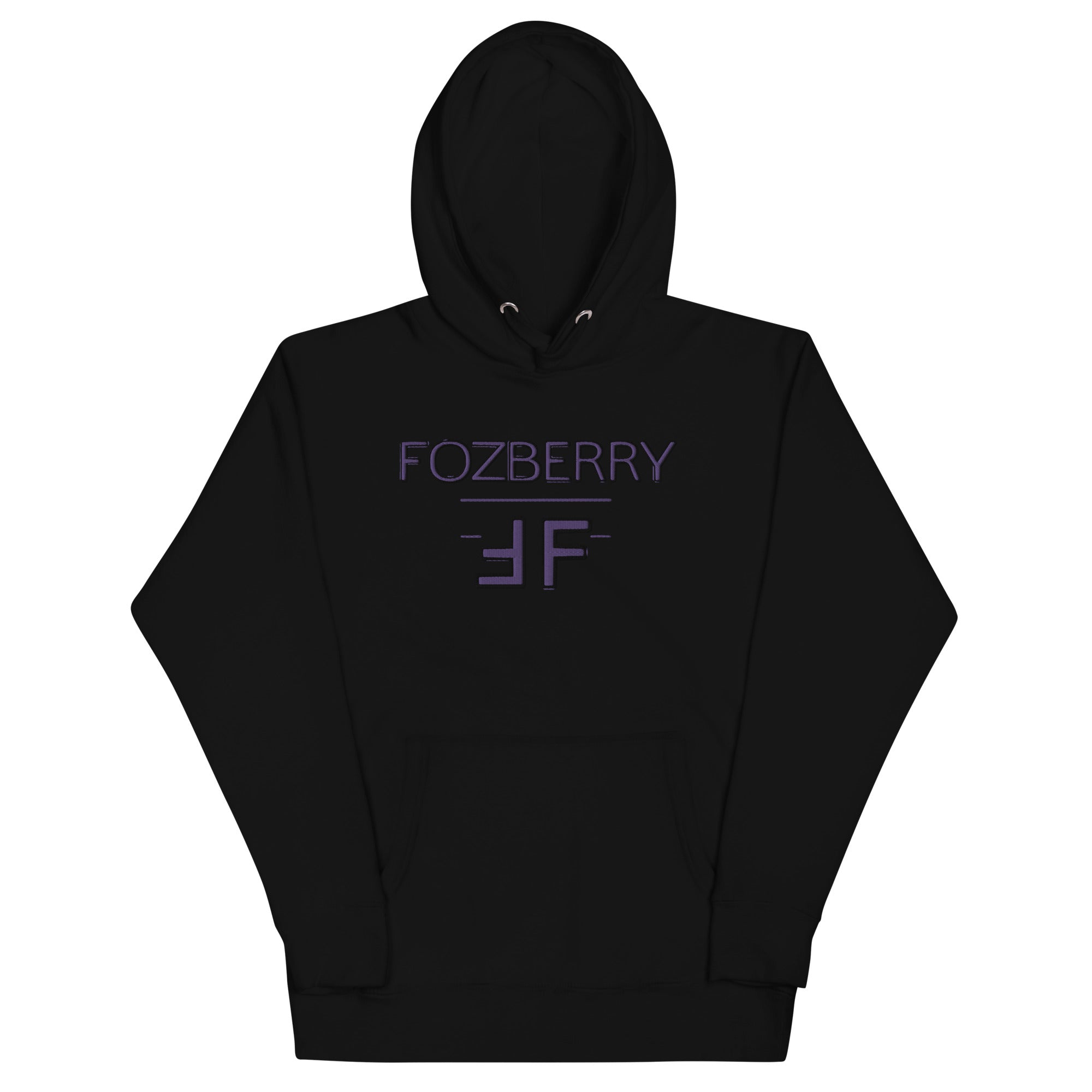 Fozberry Men and Women Purple with Black Hoodie