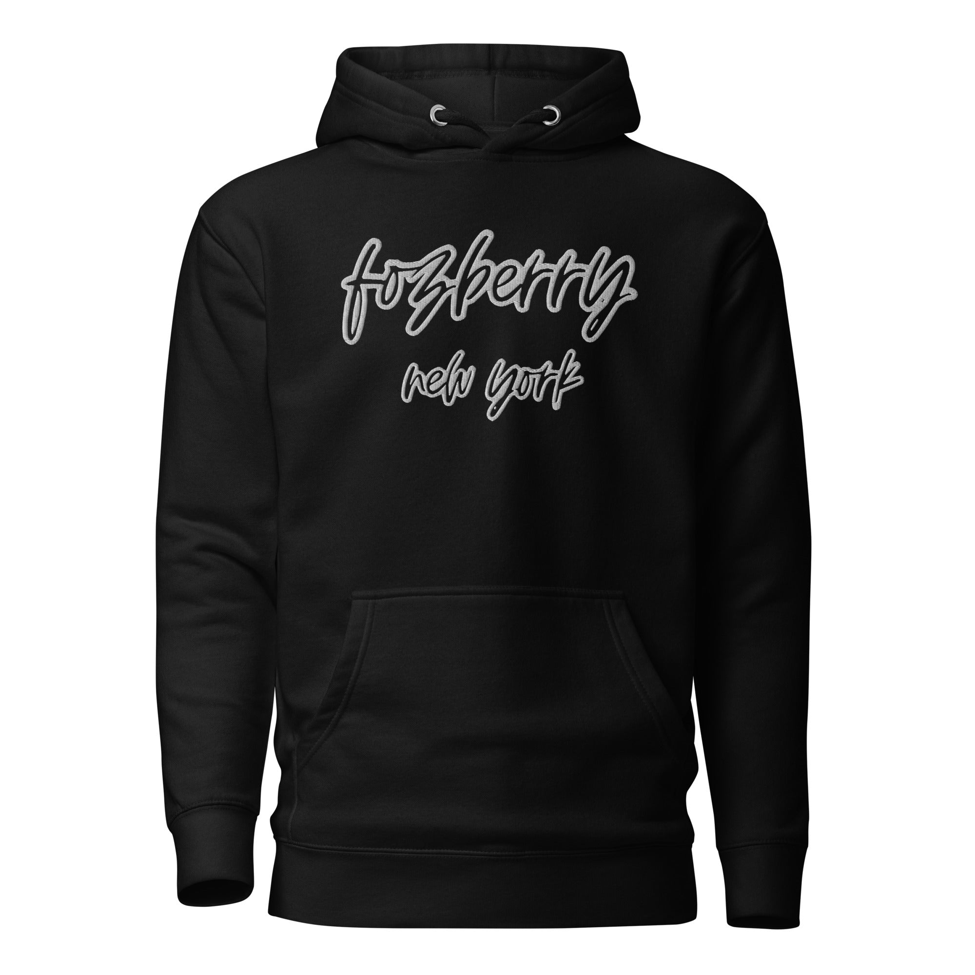 Fozberry Men and Women White with Black Hoodie