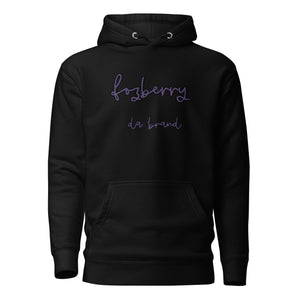 Fozberry Men and Women Purple on Black Hoodie