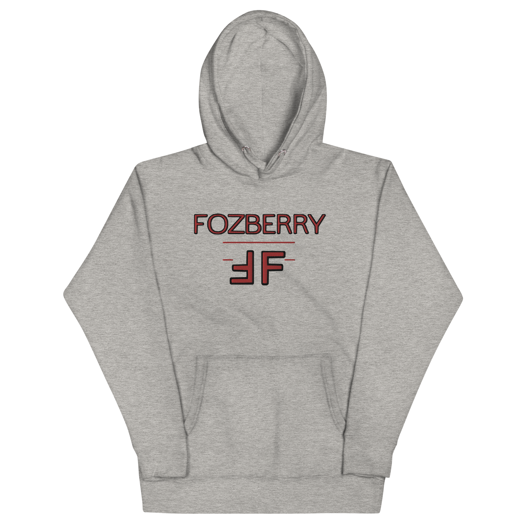 Fozberry Men and Women Red with Black Hoodie
