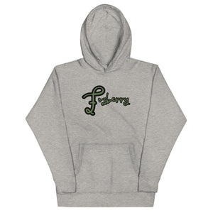 Fozberry Men and Women Green with Black Hoodie