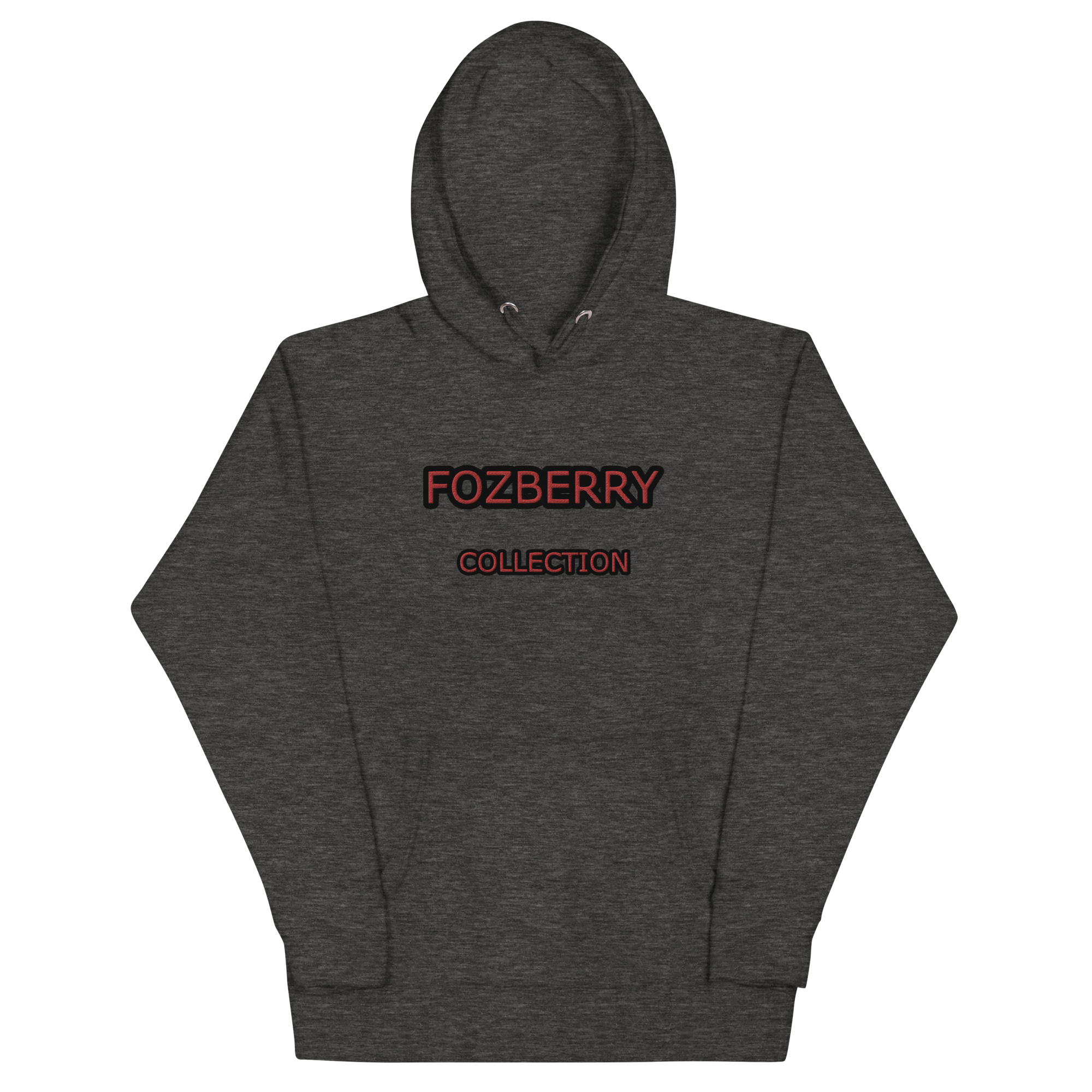 Fozberry Men and Women Red with Black Hoodie