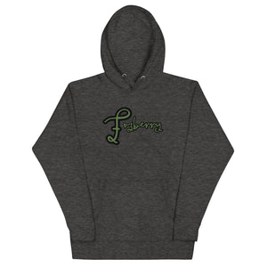 Fozberry Men and Women Green with Black Hoodie