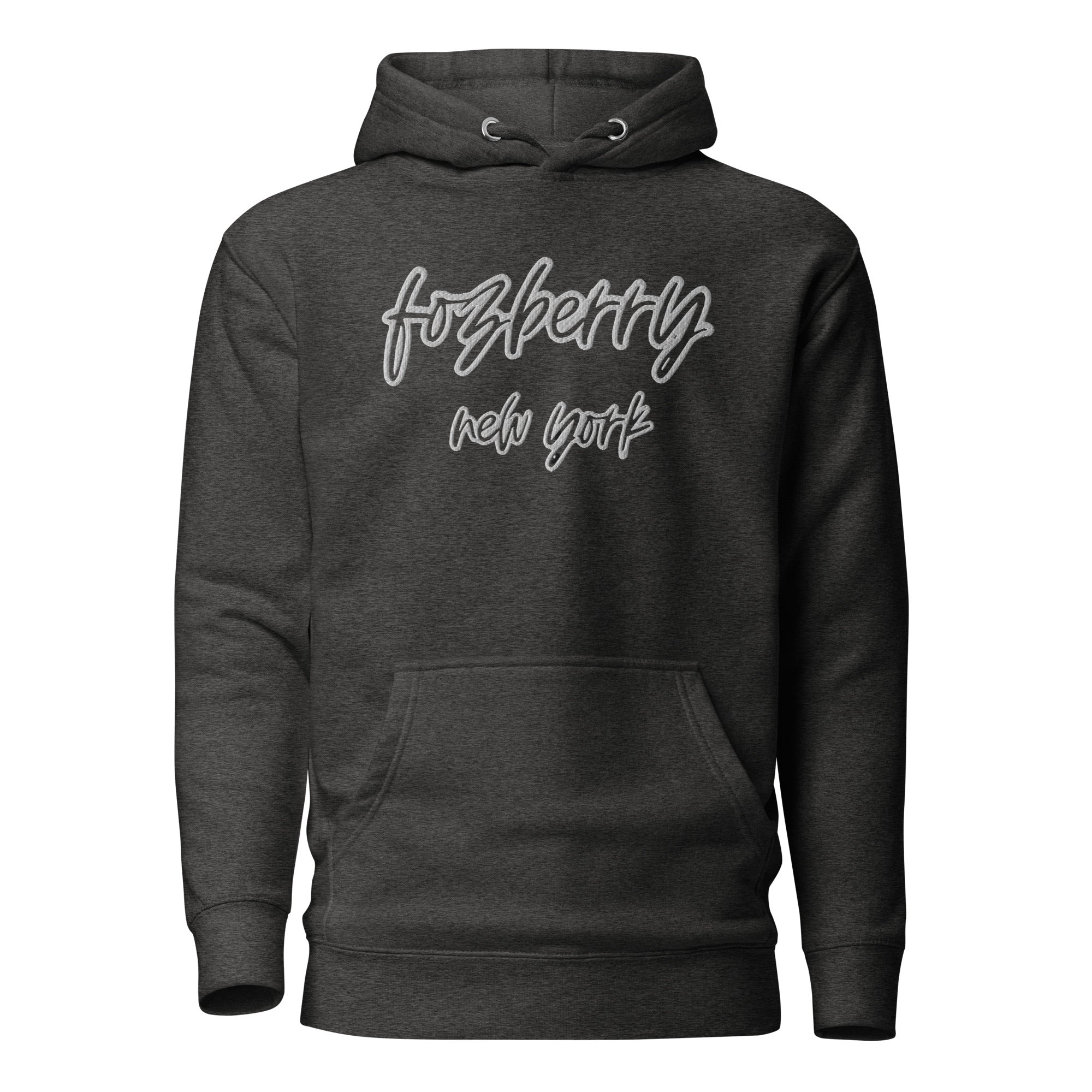 Fozberry Men and Women White with Black Hoodie