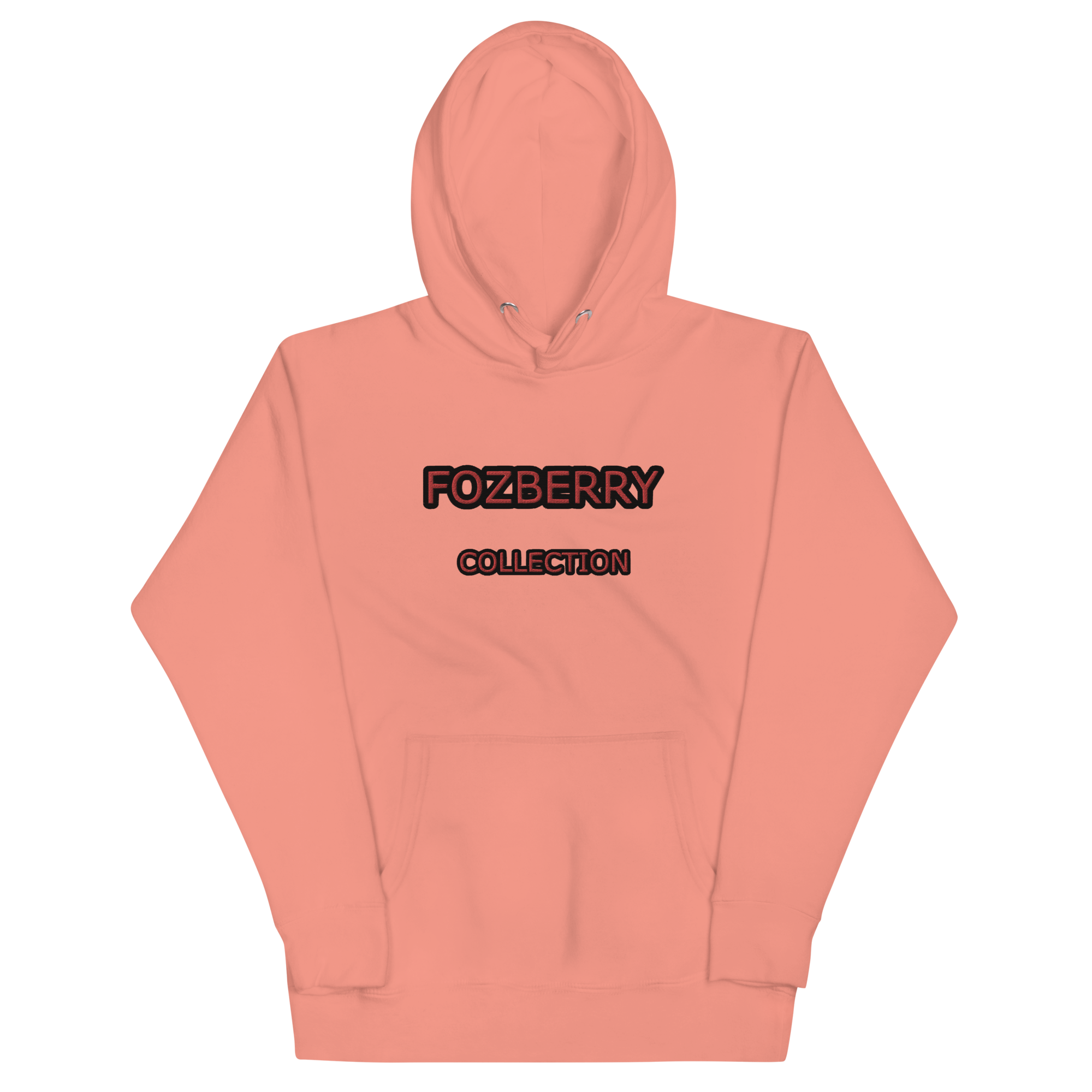 Fozberry Men and Women Red with Black Hoodie